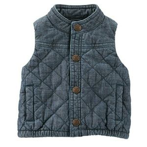 Oshkosh quilted chambray vest